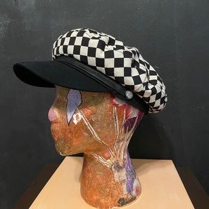Valfre checkered paper boy hat!!
